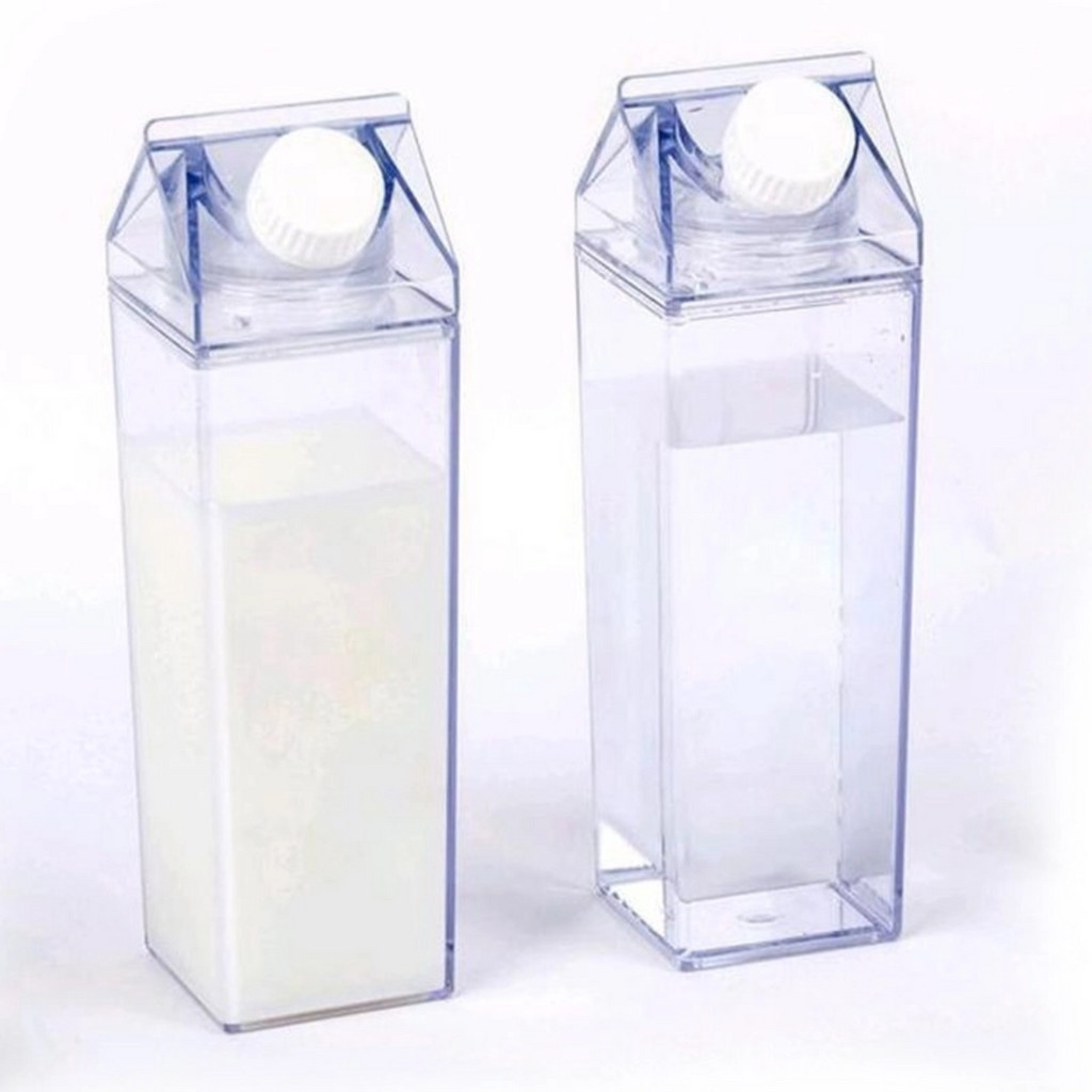 Garrafa de Acrílico Caixa de Leite 1lt e 500ml Livre de BPA