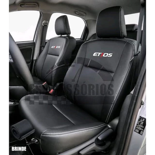 Capa Banco Carro 100% Couro Etios Hatch 2018