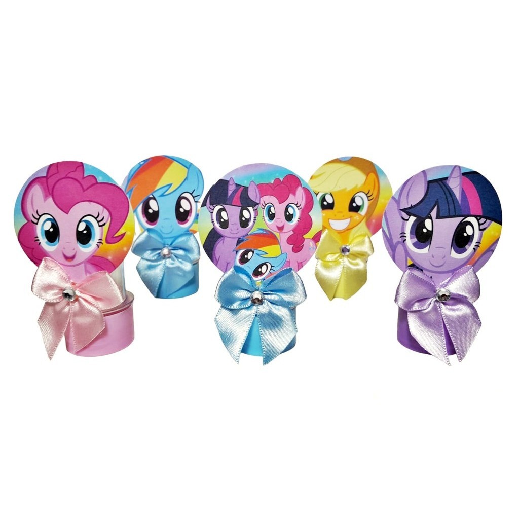 10 Mini Tubete My Little Pony C/ Aplique - Decoração My Little Pony Desenho  Festa Aniversário Tubete Aplique. | Shopee Brasil