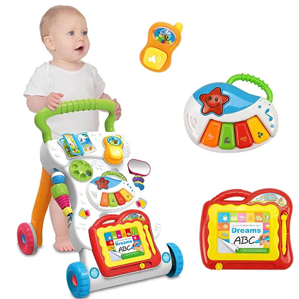 Andador Didático Educativo Bebê Musical Interativo com Brinquedos ...
