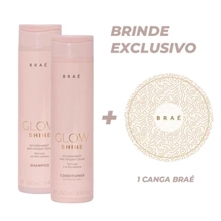Kit Braé Glow Shine Shampoo 250ml, Condicionador 250ml (2 produtos)