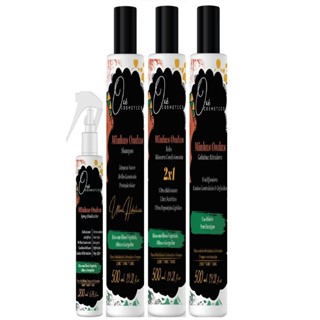 Oxê Cosmetics Minhas Ondas Shampoo e Balm Máscara Hidratante e Gelatina Ativadora e Spray Finalizador