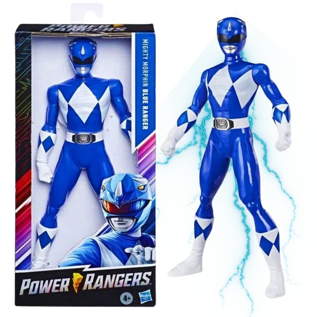 Boneco Power Ranger Azul E7899 Original Hasbro - 25 cm | Shopee Brasil