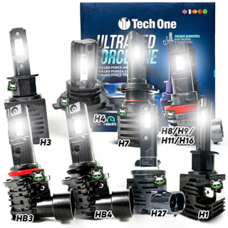 Kit Par Lâmpada Automotiva Ultra Led Force One 6000K 4100 Lúmens Tech One
