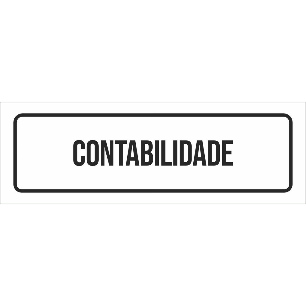 Placa De Sinalização Setor - Contabilidade (30x10) | Shopee Brasil