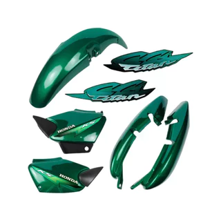 Kit Carenagem Cg Titan 125 Verde 2000 2001 2002 2003 2004 + Adesivos