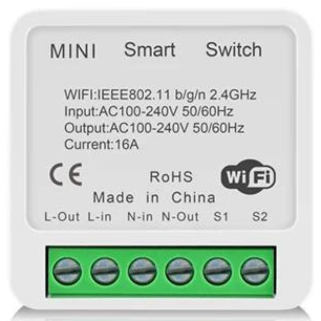 Mini Interruptor Inteligente Wifi Sonoff 16a Alexa Tuya Smart Life Google Home Sem Fio