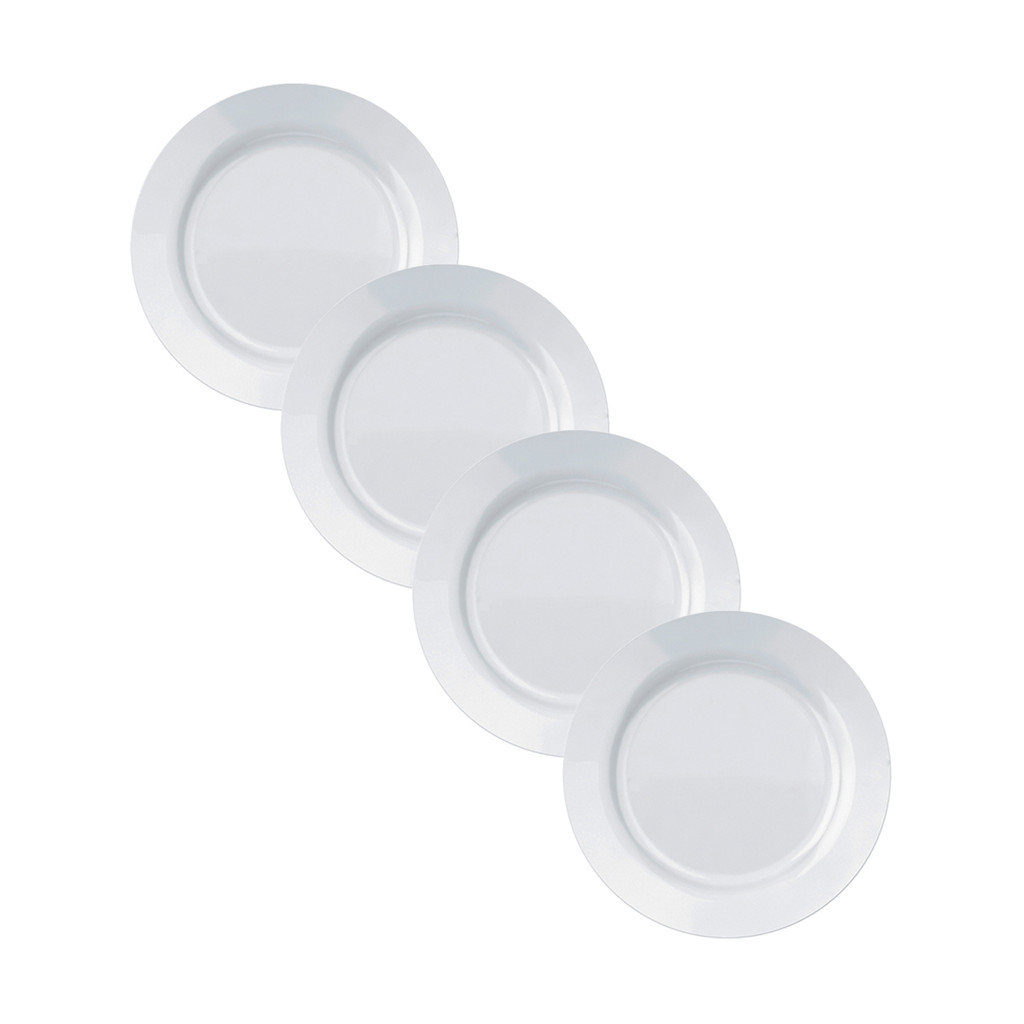 Conjunto Elegância Opaline Menu Kit com 4 Pratos Raso 24cm | Shopee Brasil