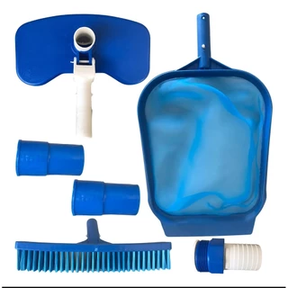 Kit Limpeza Para Piscina Cibrasclor Peneira Escova Aspirador