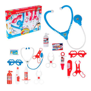 Kit Médico Infantil Com 8 Acessórios Faz De Conta
