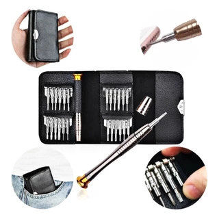 Kit Jogo Chaves Ferramenta para Manutenção Abrir Celular Tablet Iphone Android ssd 25 peças PRO-CKM2501