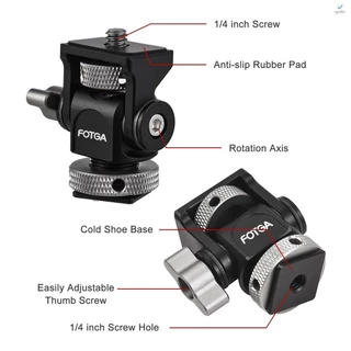 FOTGA Suporte De Montagem Do Monitor De Câmera Com Campo Da Sapata Fria Alumínio De 1/4 De Polegada Inclinação Ajustável Para Monitores De 5 E 7 Flash De Luz LED