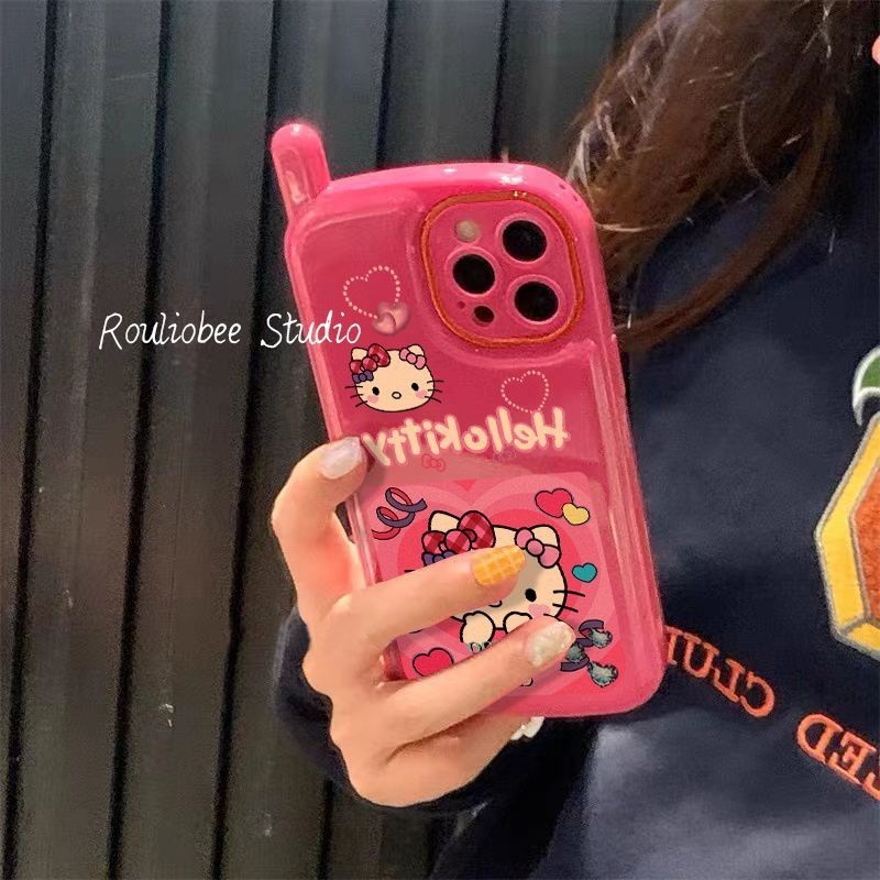 Desenhos animados Kitty Cat Phone Case para iPhone 14 Celular 11/12/13Promax Xs XR Phone Case 7/8Plus