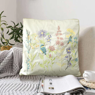 MODUS 1 Peça Padrão Floral Capa De Almofada Bordado Super Macio Roupa De Cama Para Casa