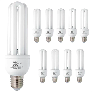 Kit 10 Lâmpadas Fluorescentes 3U 46W Luz Branca 6000K