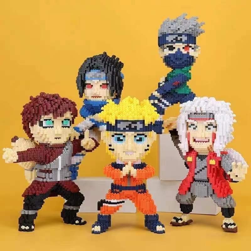 Compatível com Lego Naruto Kakashi Naruto Tridimensional Naruto Kakashi Naruto Pequenos blocos de construção de partículas Homens Mulheres A