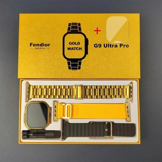2024 G9 Ultra Pro Ouro Relógio Inteligente NFC Sem Fio Relógio Inteligente Bluetooth Chamada Das Mulheres Dos Homens Do Esporte Série PK HK9PRO/HK8PROMAX