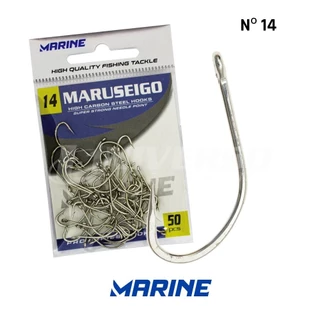Anzol Marine Maruseigo Nickel Nº 14 c/ 50 Un.