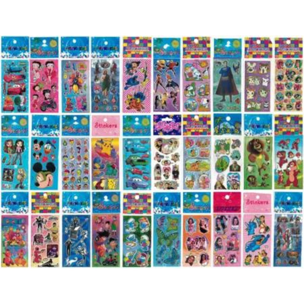 Cartela Pequena De Adesivos Sticker | Shopee Brasil