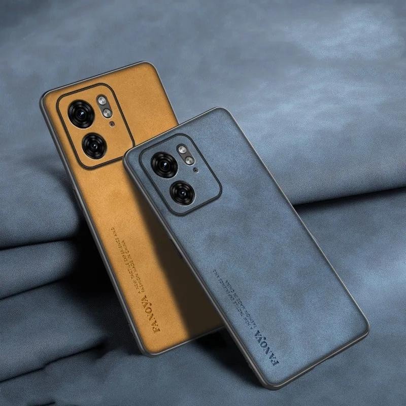 Capinha Motorola Moto Edge 40/40 Neo Capa Dura Em Couro Seda À Prova De Choque