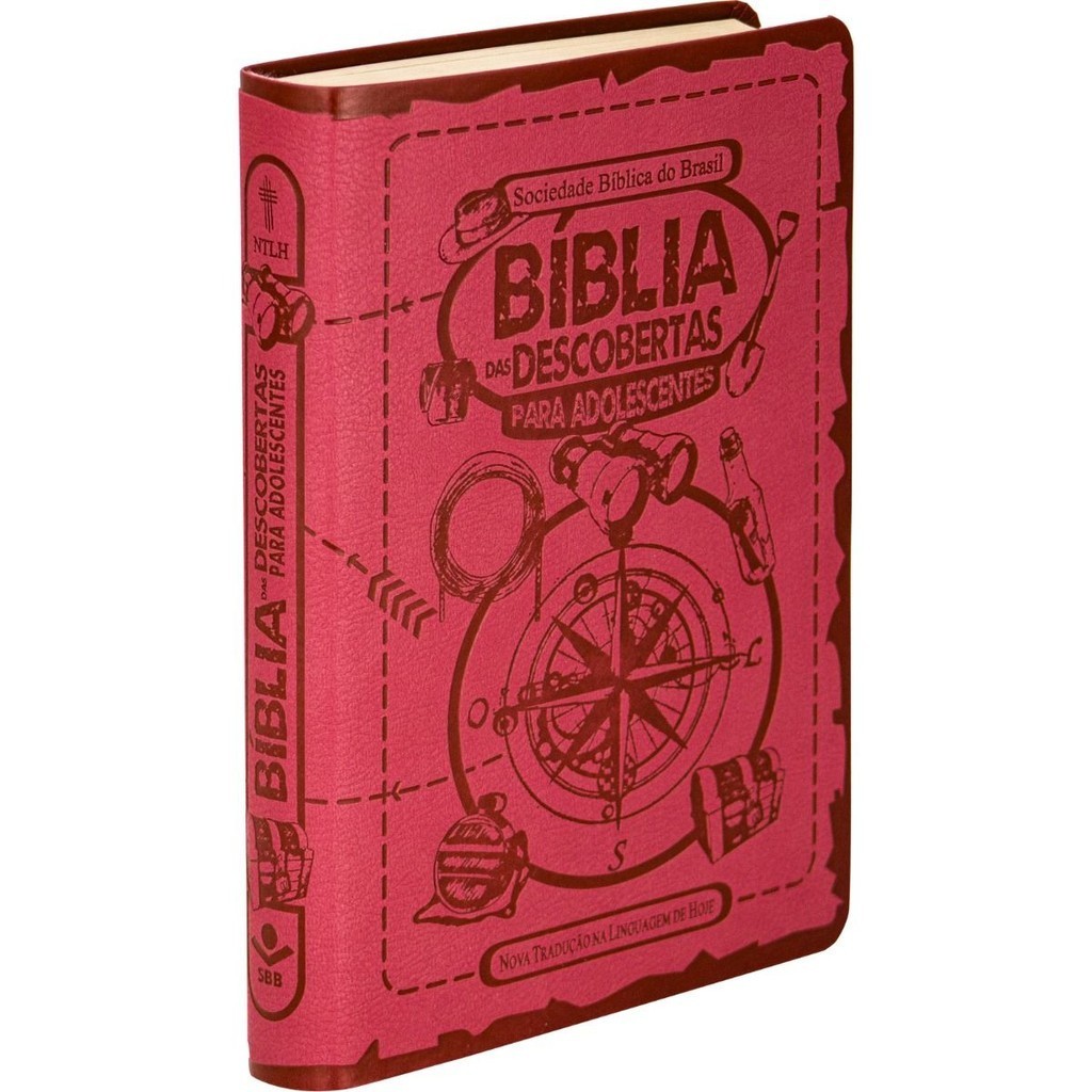 Bíblia das Descobertas para Adolescentes Couro Sintético Rosa