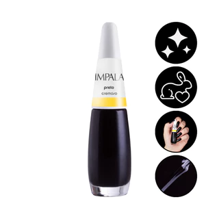 Esmalte Impala a Cor da Moda Cremoso Preto