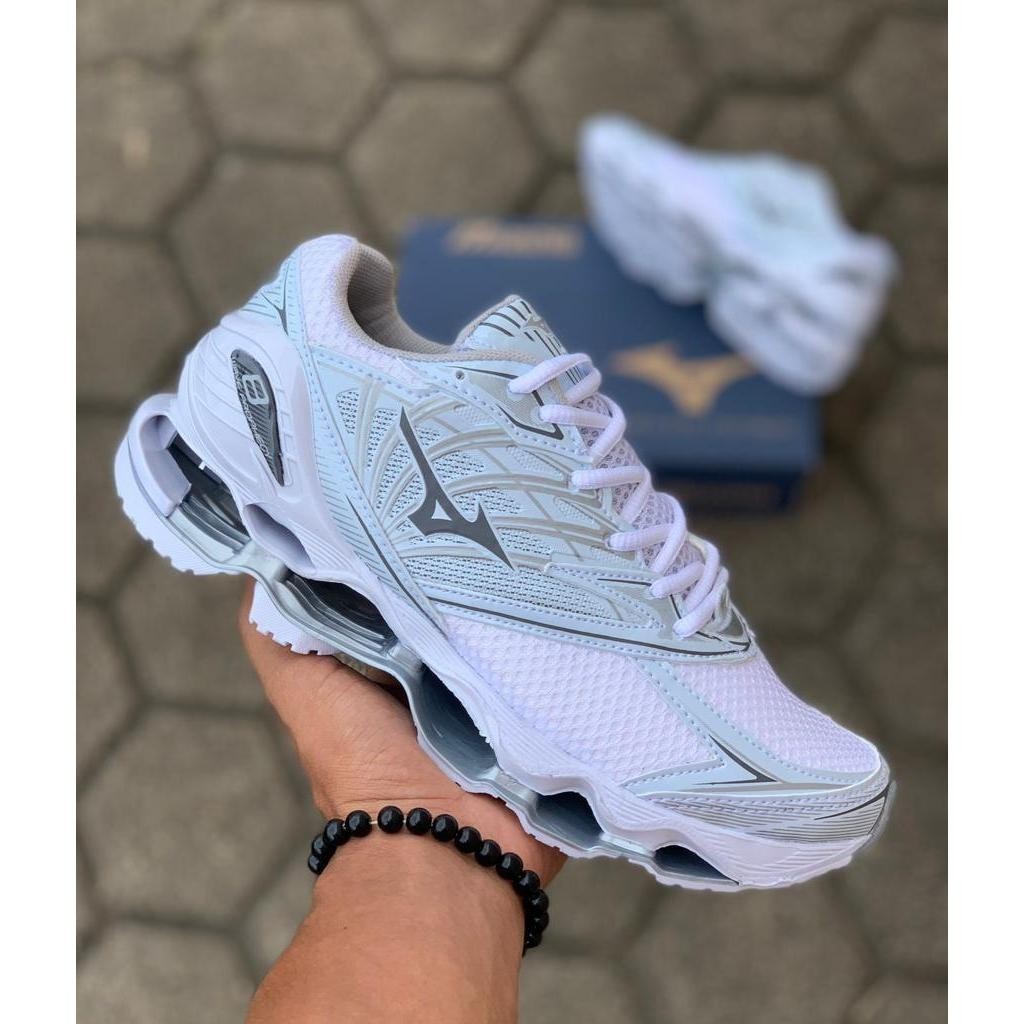 Tênis Prophecy Pro 8 Branco/Cinza Refletivo Wave
