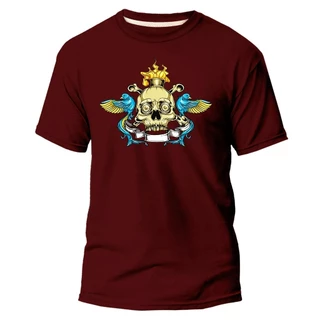  Camiseta Algodão Premium Estampa Digital Caveira Over 