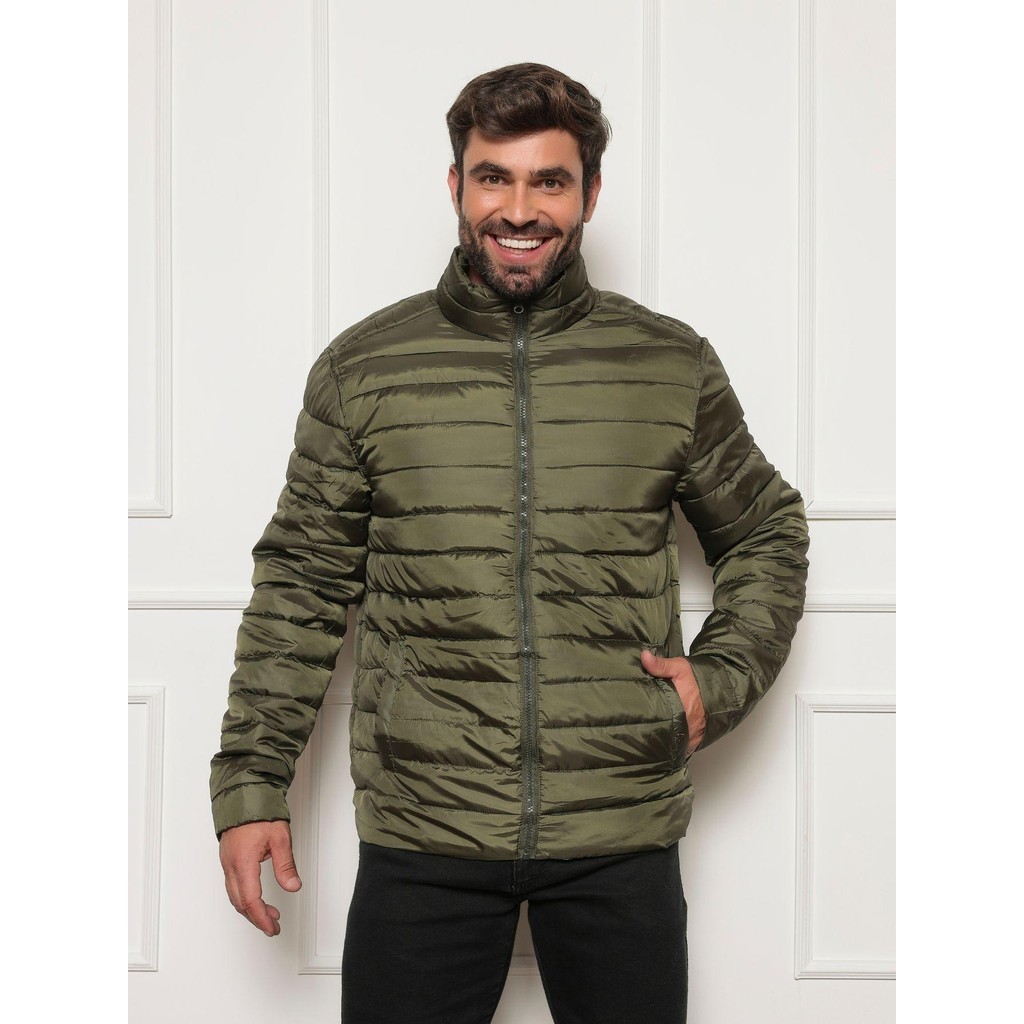 Jaqueta Puffer Masculina Verde