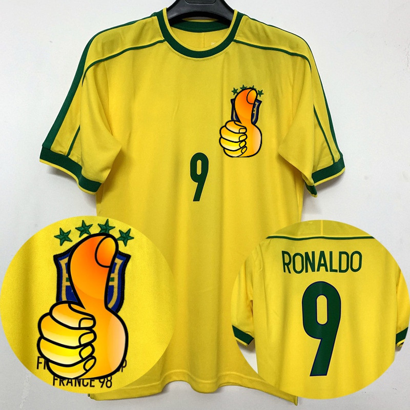 【12 horas Nave dentro de 】Camisa de camisa de camisa de impressão personalizada Retro Home 1998 Uniformes de futebol