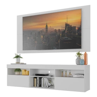 Rack com Painel P/TV até 65" Flórida Multimóveis Branco