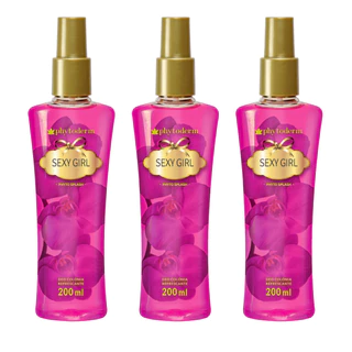Kit com 3 Phytoderm Sexy Girl Deo Colônia - Body Spray Feminino 200ml