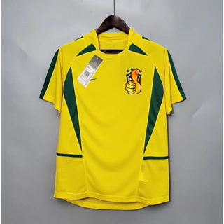 【12 horas Nave dentro de 】Retro2002Yellow Short9 # RONALDO 11 # RONALDINHOSirt Nome e Número Personalizados