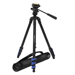 Tripé Semi-Profissional Weifeng WF-5316 de 1.61m com Cabeça Hidráulica (Preto)