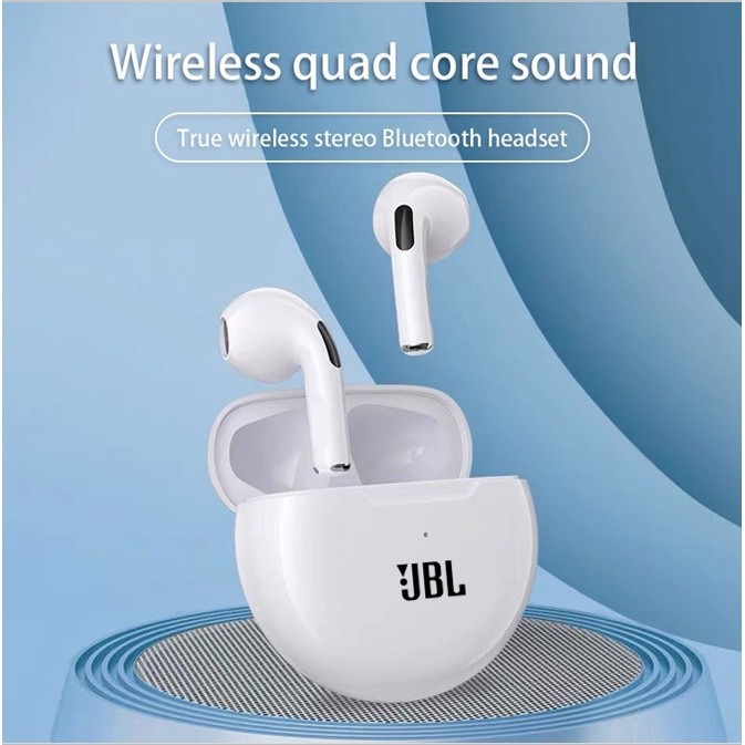 2023 Novo Fone De Ouvido Bluetooth Sem Fio Pro 6 TWS 9D Controle De Toque Estéreo Com Microfone Embutido