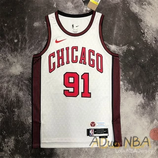 Hot pressed Camisas Chicago Bulls Dennis Rodman branco 2023 city edition regata De Basquete NBA Jersey