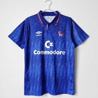 1989-91 Chelsea Home Retro Jersey Época de Futebol Desportivo
