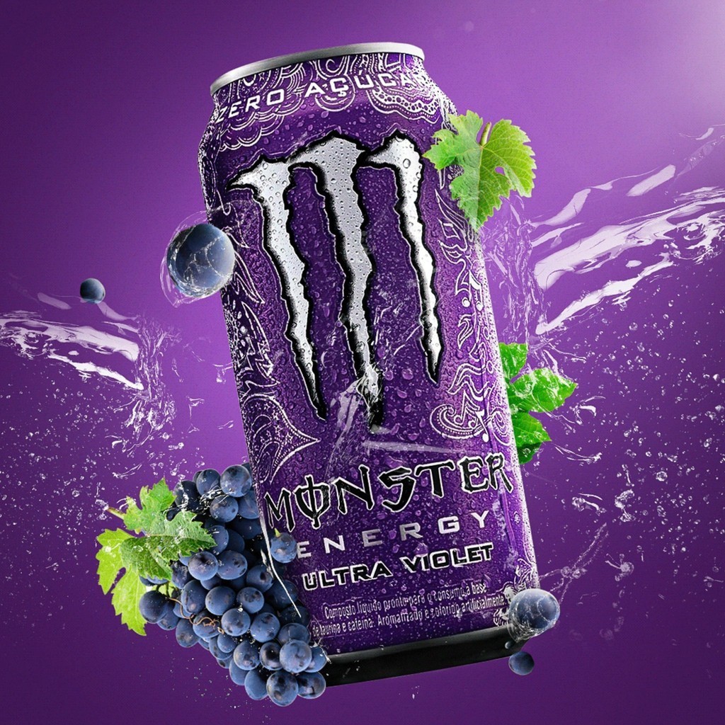 Kit c/12un Energético Monster Energy Ultra Violet Sem Açúcar