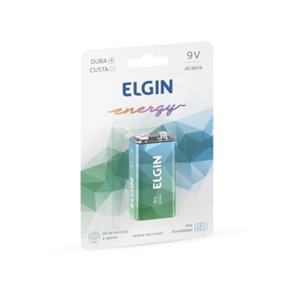Bateria alcalina 9 volts - Elgin