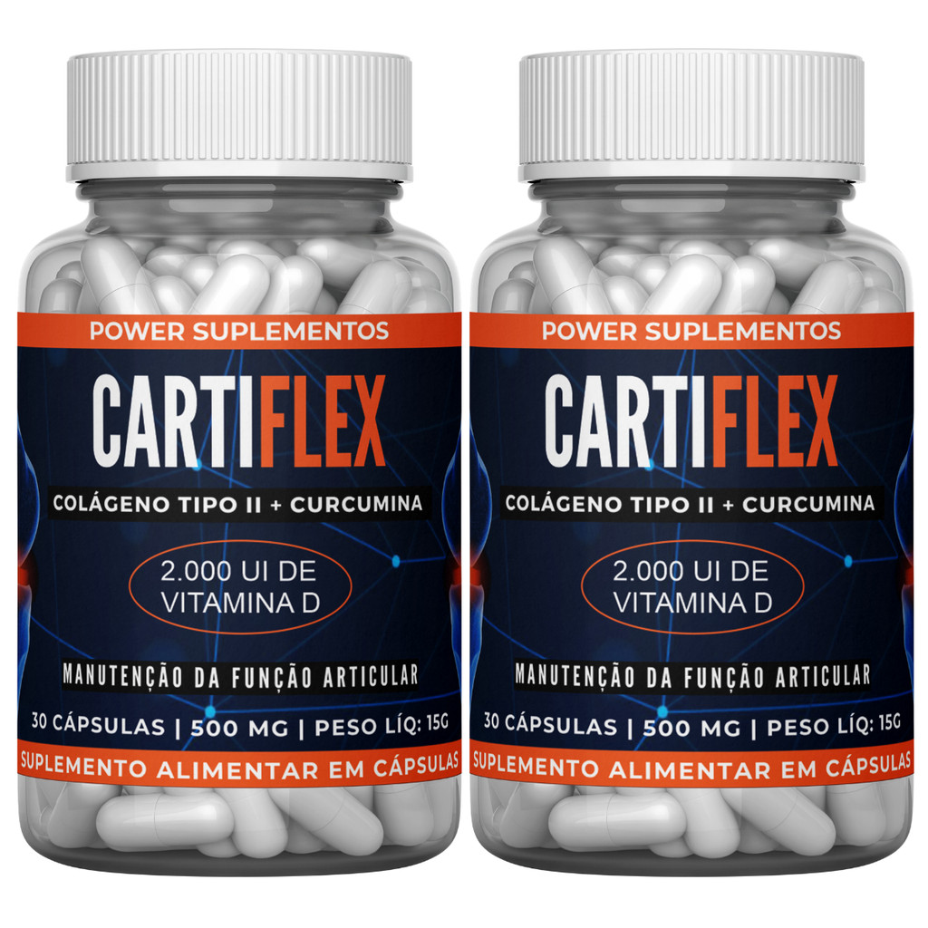 2 Cartiflex - Colágeno Tipo 2 (40mg) + Curcumina - Concentrado - 60 ...