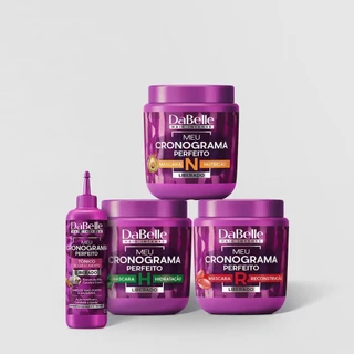 Kit DaBelle Hair Intense Meu Cronograma Perfeito 3 Máscaras + Tônico de Crescimento (4 produtos)