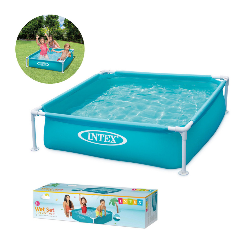 Piscina Infantil Armação de Metal 342L Intex 57173 Cor Azul | Shopee Brasil