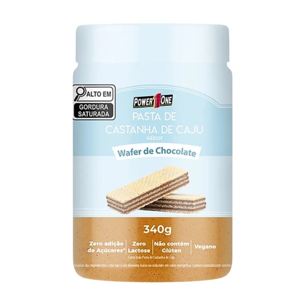 Pasta Castanha Caju Power One Wafer Chocolate Zero Lactose | Shopee Brasil