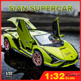 KLT 1 : 32 SIAN Supercarro Metal Liga De Brinquedos Modelo De Carro De Brinquedo Diecast Veículo Para Meninos Simulação De Som Efeito De Luz Coleção De Hobbies De Presente