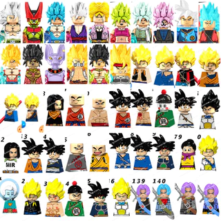 Anime Dragon Ball Minifigures Série Son Goku Torankusu Vegeta Figuras De Blocos De Construção Brinquedos