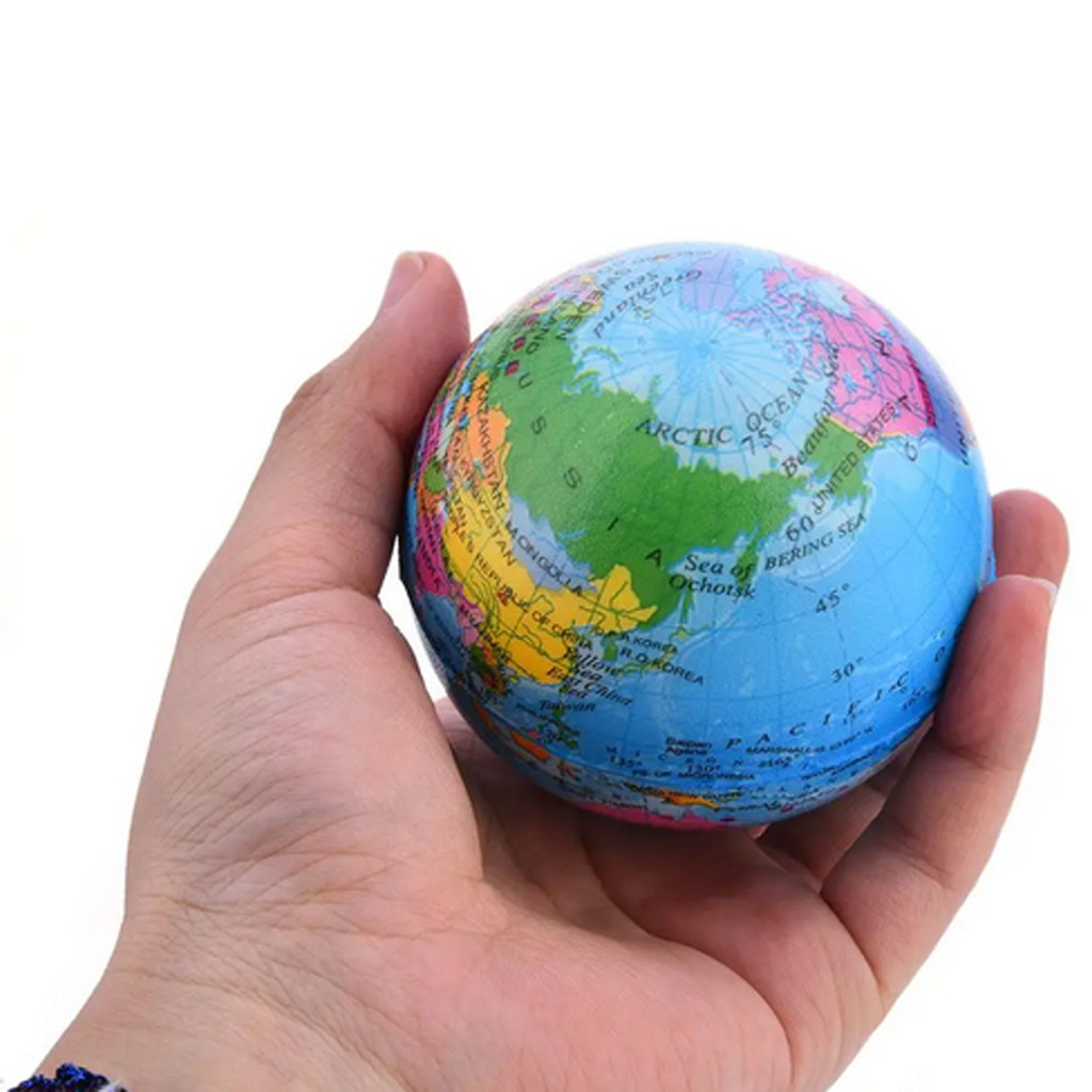 Bola Macia Fisioterapia Globo Terrestre