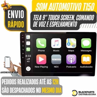 Central Multimídia 2 Din 9 Pol Espelhamento Android Ios Usb