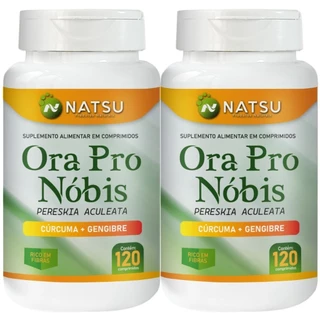 Ora Pro Nóbis Açafrão Gengibre 630mg 240 Comprimidos Original Natsu