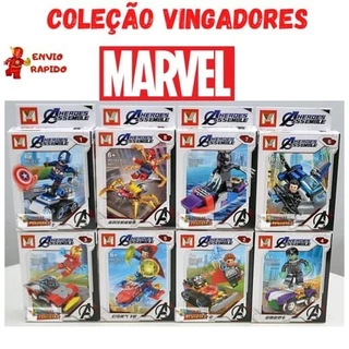 Bloco de Montar vingadores Assemble thor homem aranha doutor estranho arqueiro c america hulk h de ferro P negra