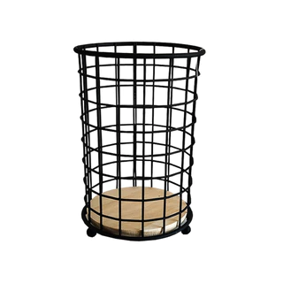 Organizador Porta Treco Aramado Redondo Preto Metal